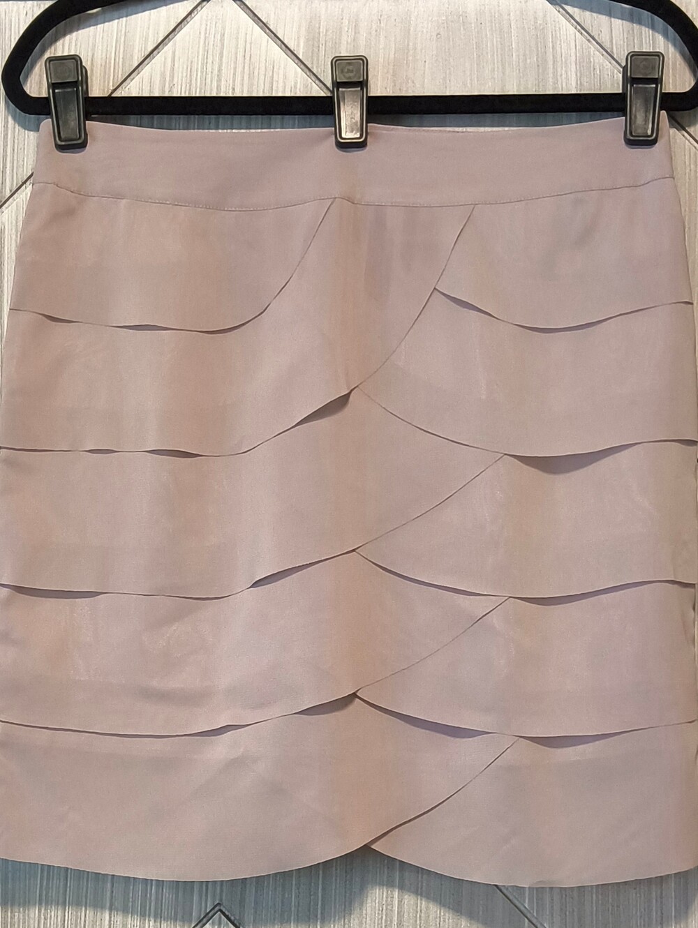 Forever 21 Medium Taupe Tiered Ruffle Mini Skirt Romantic Party